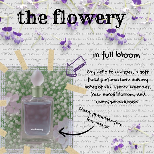 The Flowery Whisper perfume product description sample